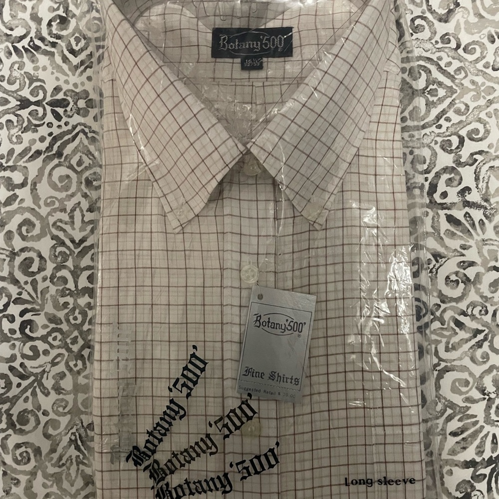 Men's Cream Checkered Shirt